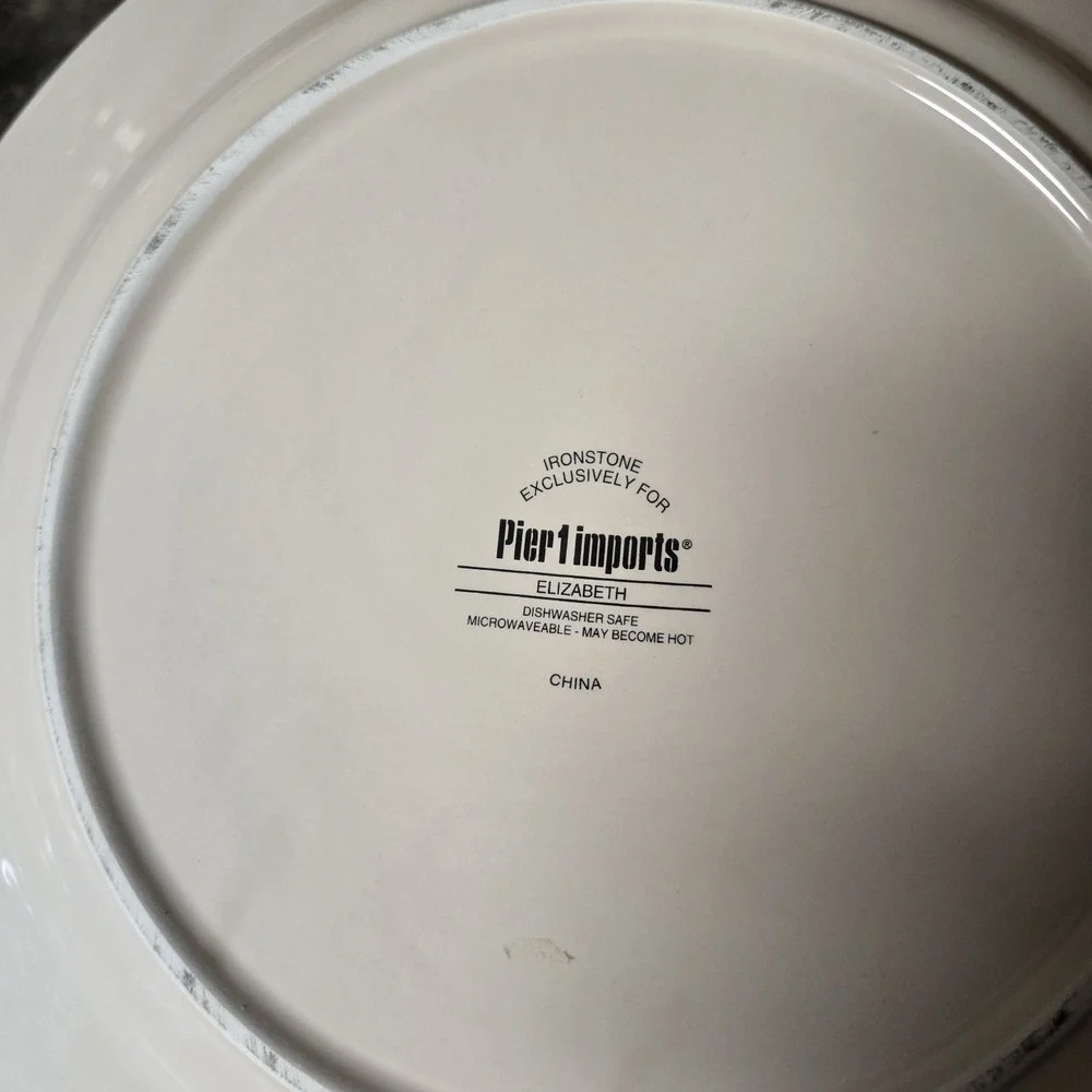 Pier 1 Dessert Salad Plate‎ ELIZABETH Ironstone 8 5/8